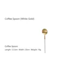 Portuguese style 304 stainless steel coffee spoon with white handle and gold finish - Coffee Spoon (White Gold) / Platinum