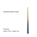 Premium stainless steel chopsticks in blue and gold finish, 23.5cm length, elegant variant - Chopsticks
