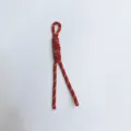 Premium hand-woven red paracord lanyard charm for mobile phone cases and keychains - Red