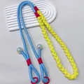 Hand-woven colorful dopamine style phone lanyard crossbody strap in blue and yellow - Yellow+Blue