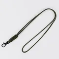Hand-braided olive green paracord lanyard with a durable black metal lobster clasp hook - Army Green