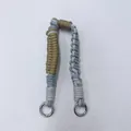 Strapazierfähiges handgewebtes Paracord-Handy-Armband in Khaki und Grau geflochten - Hellgrau + Grau + Braun