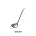 Cuillère à soupe en acier inoxydable brossé, manche long, 23 cm de long, 7 cm de large - Cuillère à Soupe