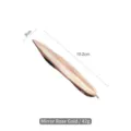 Mirror rose gold willow leaf chopstick rest holder 15.2cm length premium dining accessory - Mirror Rose Gold