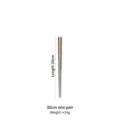 30cm extra long wenge wood and stainless steel cooking chopsticks for hot pot and frying - 30cm 1 Pair