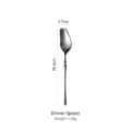Cuchara de cena de acero inoxidable 304 mate con un elegante diseño de mango ergonómico - Solo Cuchara de Cena