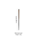Extra long 36cm cooking chopsticks made of 304 stainless steel and natural wenge wood - 36cm 1 Pair