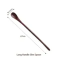 Handmade long handle wooden stirring spoon for honey and tea, 23cm retro slim design - Extended Slim Stirring Spoon / 23cmx2.2cm