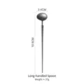 Japanese retro style stainless steel long handled stirring spoon with matte grey finish - Long Handle Spoon