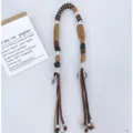 Handmade multi-color woven cotton rope replacement strap for bags and accessories. - Brown