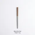 Extra long 40cm wenge wood and 304 stainless steel cooking chopsticks for hot pot - 40cm 1 Pair