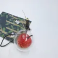 Creative Christmas simulation apple hanging ornament in a clear sphere for car or bag decoration - 3.5cm Apple + Transparent Acrylic / Red Apple