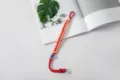 Durable handmade red and orange braided paracord wrist lanyard strap for phone and keys - Red Rope + Orange Rope + Gasket