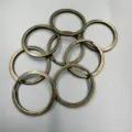 8pcs antique bronze flat metal split key rings for DIY crafts and keychains - Set of 8 / Bronze Key Ring