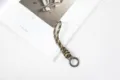 Premium hand-braided camouflage paracord keychain featuring a sturdy gunmetal spring ring gate - Camouflage Army Green Rope + Gun Black Spring Ring