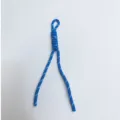 High-quality hand-woven blue paracord lanyard string for phone cases and keychains - Blue