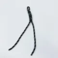 Durable hand-woven black and white speckled paracord lanyard for phone cases and keys - Black