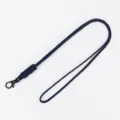 Handmade navy blue paracord lanyard with sturdy black metal clasp for keys and ID cards - Vertical Waterproof Holder / Dark Blue