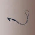 Minimalist black braided neck lanyard strap for smartphones, keys or ID cards - With Back Patch / Black