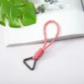 Pink paracord braided wrist lanyard with black triangle metal carabiner clip for keys. - Camo Pink