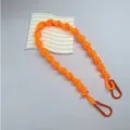 Handmade orange braided rope shoulder strap with durable red metal clips for bags - Orange