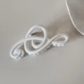 Pinza para el cabello elegante con forma de nota musical blanca para peinados artísticos - Música / Blanco