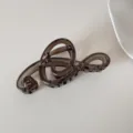 Pinza para el pelo minimalista con forma de nota musical en gris transparente elegante - Música / Gris Té Transparente