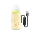 Tragbarer USB-Babyflaschenwärmer mit 3-stufiger Temperaturregelung und Timer - Gelb Temperaturregelung