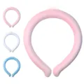Portable neck cooling ring ice pack for heatstroke prevention and outdoor sports gear - Pink
