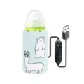 Tragbare USB-Babyflaschen-Wärmhülle mit einstellbarer Temperatur und Timer-Funktion - Grüner Eisbär
