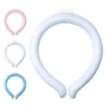 Cooling neck ring for outdoor sports and heat relief available in multiple pastel colors - Green
