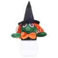 Halloween witch plush candy jar with orange hair and black hat for holiday party favors - Witch Style (Style 1)