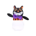 Cute Halloween plush black cat candy storage jar for festive party favors and decor - Black Cat Style (Style 3)