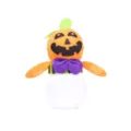 Creative Halloween plush pumpkin candy jar with transparent base for party treats - Pumpkin Style (Style 4)