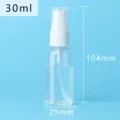 30ml transparent PET plastic spray bottle for travel, 104mm height and 29mm width - 30ml