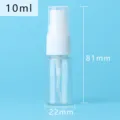 Transparent 10ml PET plastic spray bottle for travel perfume and fine mist skincare - 10ml