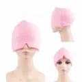 Rosa elastische Gel-Eiskappe zur Linderung von Migräne und Kältetherapiebehandlung - Einzelschicht Rosa / 330g Gewicht