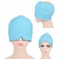 Dehnbarer hellblauer Gel-Eisdeckel zur Linderung von Migräne und Kaltkompressen-Therapie - Einzelschicht Blau / 330g Gewicht