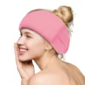 Dehnbarer rosa Gel-Kühlpad-Hut zur Linderung von Migräne und Augenmüdigkeit Kopfschmerz - Einheitsgröße / Rosa