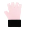 Weicher rosa Solid-Gel-Handschuh für Kalt-Warm-Kompresse mit schwarzer Handgelenkstütze. - Rosa