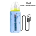 Μπλε λούτρινο θερμαντικό μπιμπερό USB με ένα διαφανές παράθυρο προβολής περιεχομένου - Τυπικό Στυλ με Ορατό Παράθυρο / Μπλε