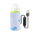 Elektrische USB-Babyflaschenwärmer-Hülle mit Delfinmuster und Timer-Einstellungen - Babywal