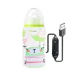 Tragbare USB Babyflaschenwärmer Hülle mit Vogelmuster und verstellbarem Timer - Vogel und Katze