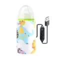 Tragbarer USB-Babyflaschenwärmer mit Cartoon-Tiermotiv und integrierter Zeitschaltuhr - Zootiere