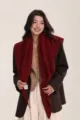 Eleganter 100% reiner Wolle roter Dreiecksschal für Damen Winter Mode Accessoires. - 166cm / Angola Rot