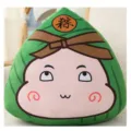Simpatico cuscino di peluche Zongzi con espressione giocosa per festa barche drago - 20cm / Occhi bianchi