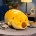 Weiches plüschiges Capybara-Kissen in Brotform für gemütliche Dekoration und Schlaf - Braun / 40CM