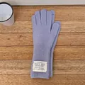Soft light purple knitted touchscreen gloves for women with cozy wool-like texture - 10*28cm / Purple