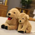 Süßes Plüschtier Set mit goldenen Retriever Hundebabys, weiche Stofftier Puppe für Kinder. - Sitzposition / 40CM