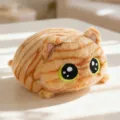 Chubby orange tabby cat plush toy with round eyes for stress relief and home decor. - 15cm / Golden Tabby Cat
